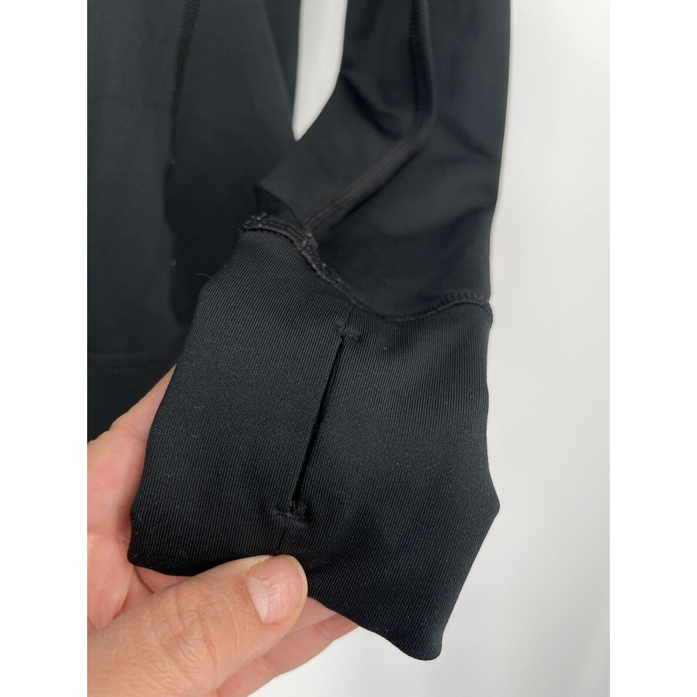 Under Armour Small Quarter Zip Pullover Womens Black Excellent Thumbhole Fitted‎ - Picture 4 of 9